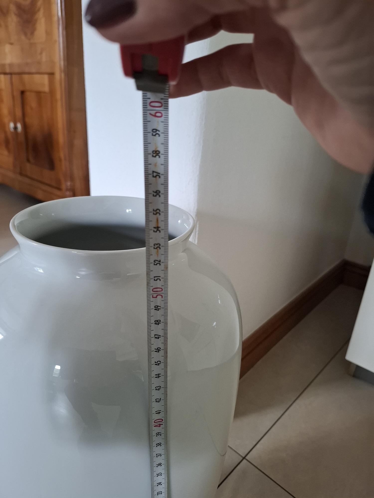 Bodenvase Porzellan Weiß 1