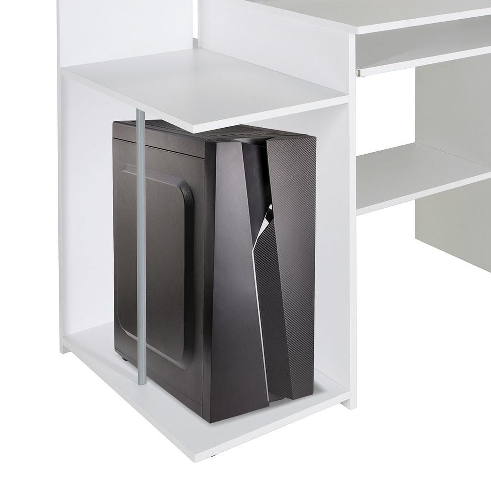 WORKSPACE H IV Desk Wood White/Walnut 5