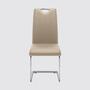 2x Freischwinger mit Griff Kunstleder Beige  1