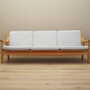 Vintage Sofa 3-seater Oak Wood Textile Grey 1960s 1