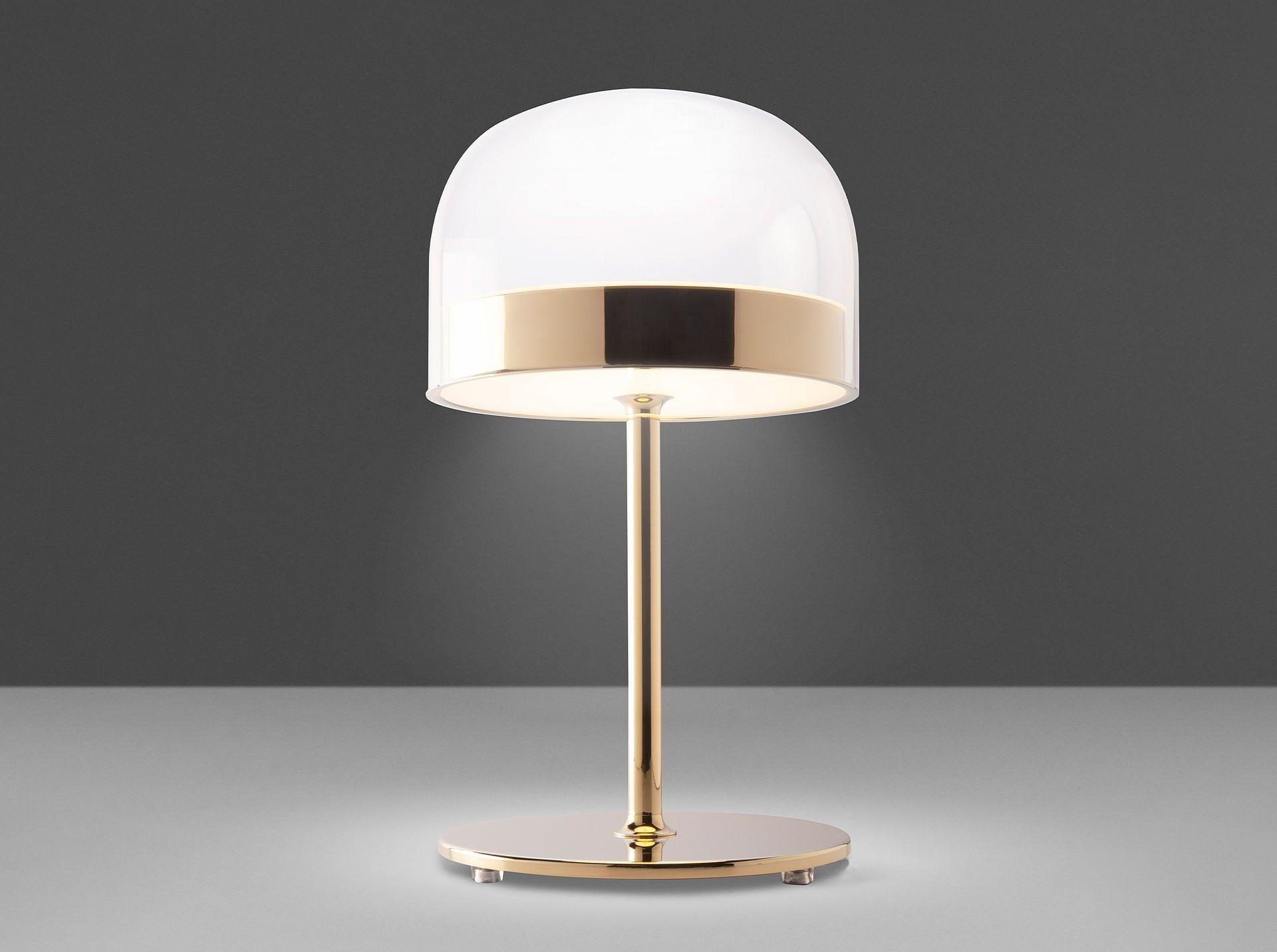 Tischleuchte Stahl Glas Gold 5