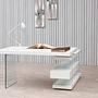 Desk Wood Glass White 2