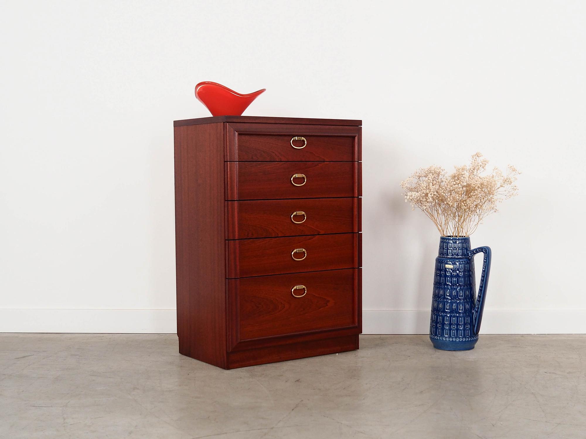 Mahogany Chest of Drawers 1980s 4