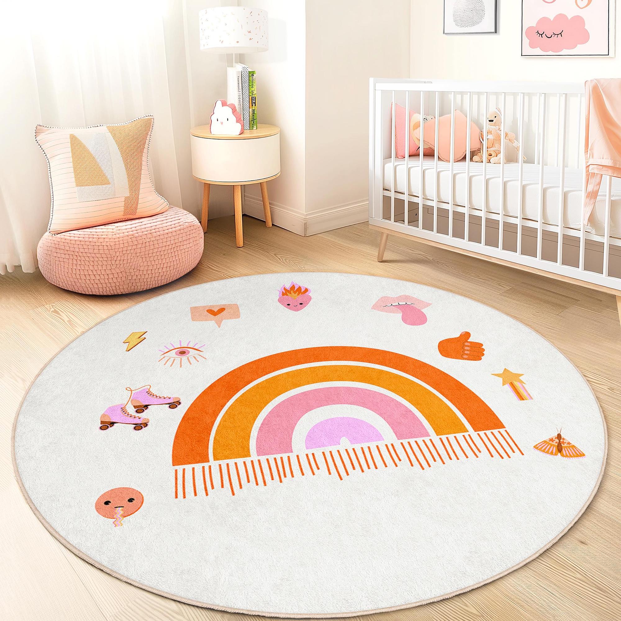 Tappeto per bambini arcobaleno multicolore Ø180cm 0
