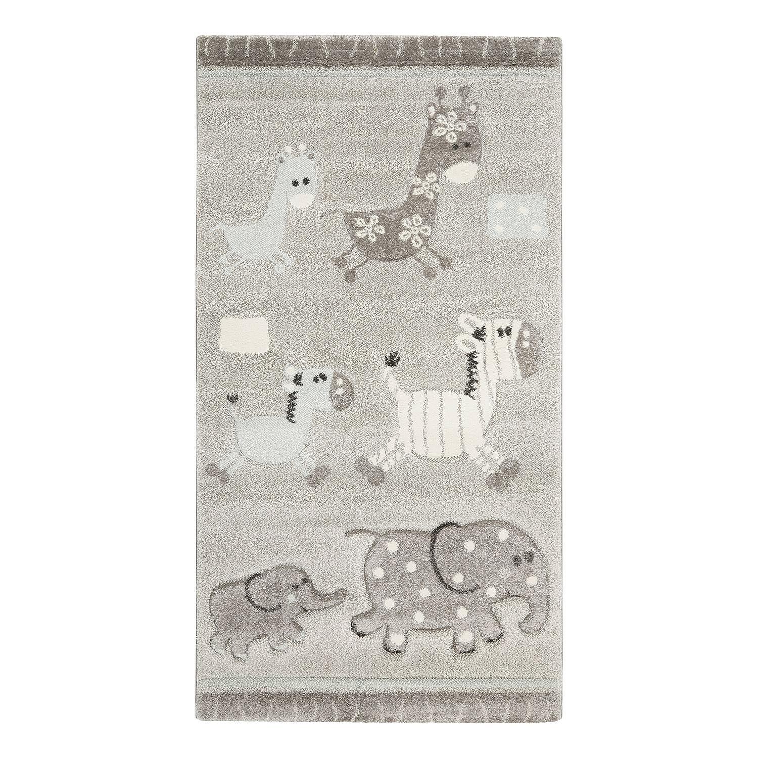 Kinderteppich Lucky Zoo 2.0 Silber 0