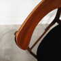 4x Vintage Stuhl Teakholz Textil Braun 1960er Jahre 4
