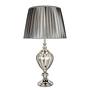 Table lamp Greyson mixed fabric 1-light glass silver 0