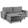 Lungo Mini Ecksofa Hellgrau 4