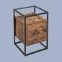 Beistelltisch Industrial-Style Dunkelbraun 0