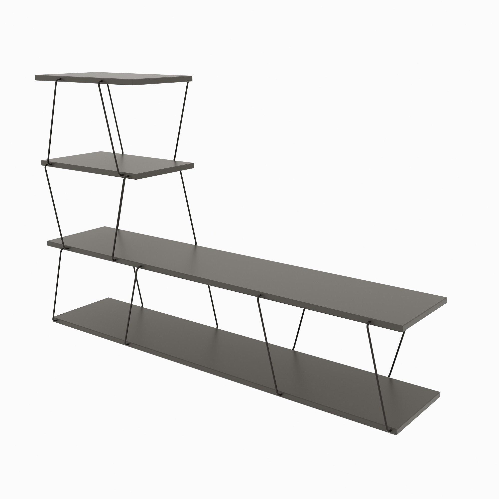 Ilgaz Lowboard Holzfurnier Anthrazit 5