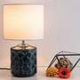 Table lamp 1-flame mixed fabric ceramic 3
