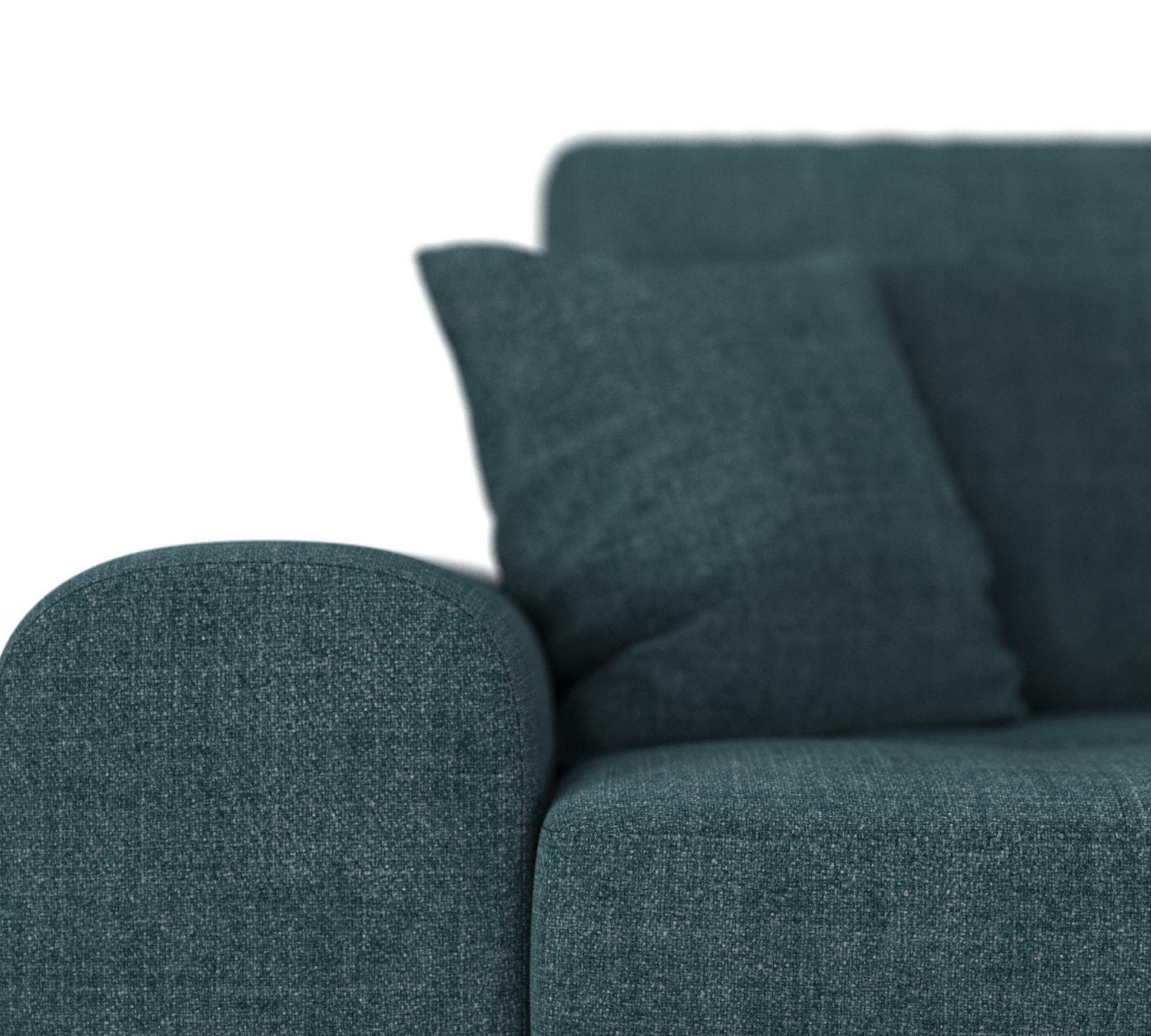 Rime Ecksofa mit Récamiere rechts Graugrün 5