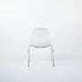 Eames DSS Plastic Side Chair mit Sitzkissen Weiß 3