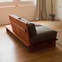 Sofa aus recyceltem Holz mit Ablage Mahagoni 3