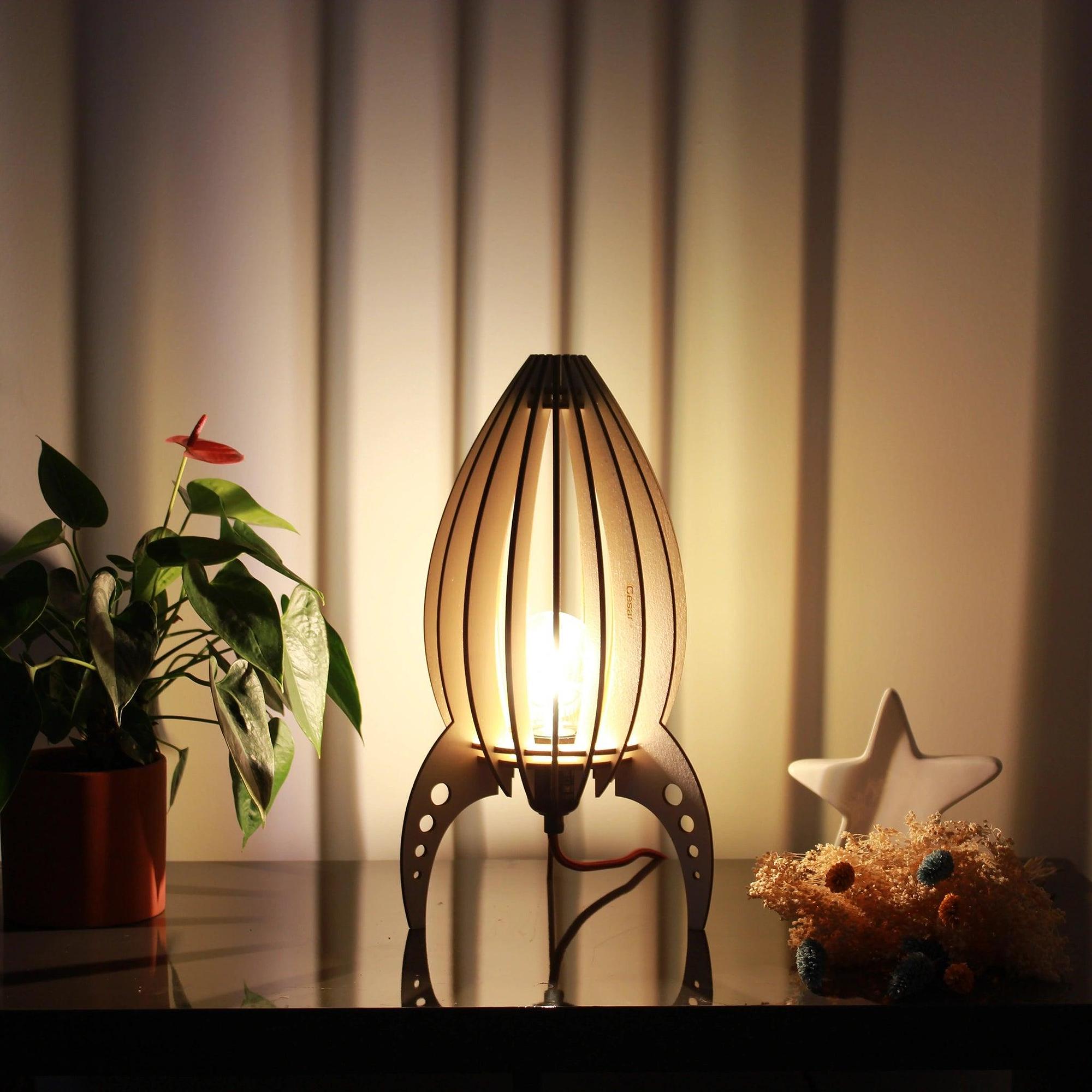 Ariane Baladeuse Tischlampe Holz 19cm 4