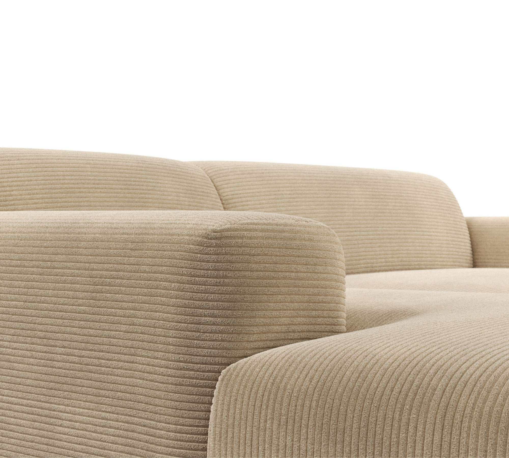 2-Sitzer Karen Récamiere Links Cord Samt Creme 8