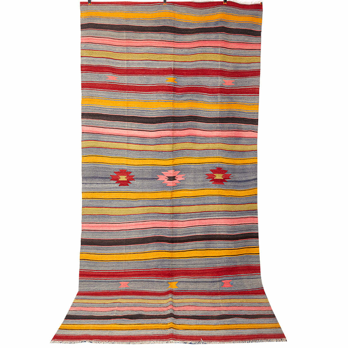 Vintage Anatolian Kilim Handgewebt Wolle 1960er Jahre 0