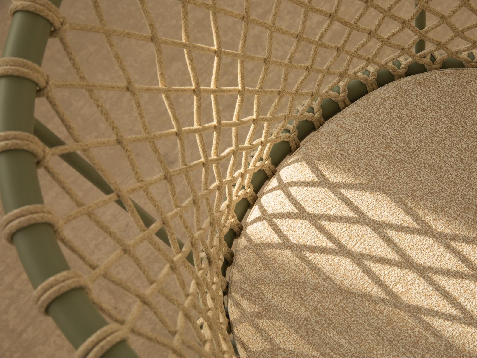 Canar Garden Chair Polyester Cream 60x57x75 cm 6