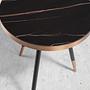 Round side table marble steel 4