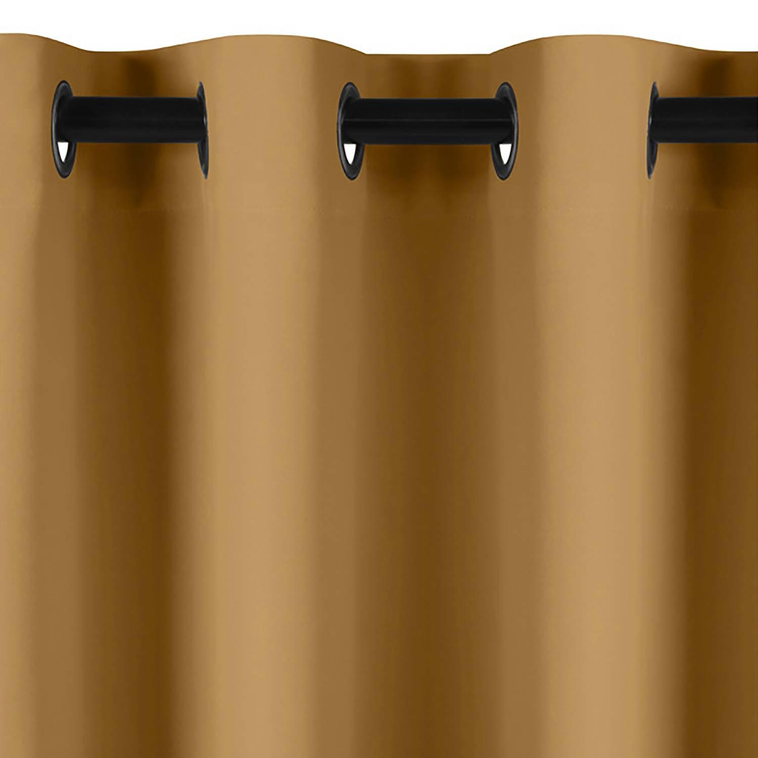 Ösenvorhang Blackout I Polyester Senfgelb 140 x 175 cm 2