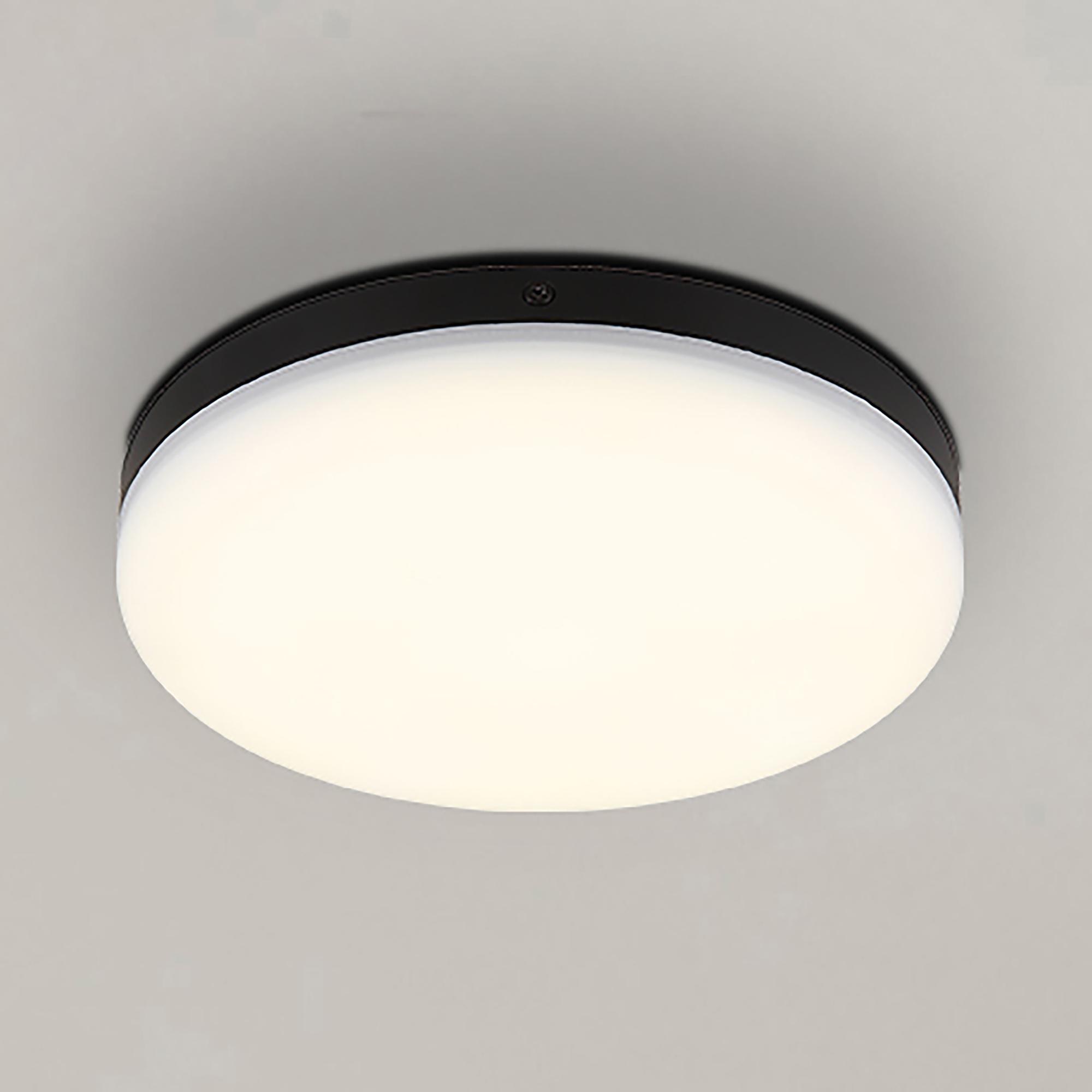 1-Flammig Matthew LED-Deckenleuchte Acrylglas Schwarz ⌀22cm 1
