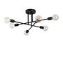 6-Burner Flower 174-AV Ceiling Lamp Iron Black 7