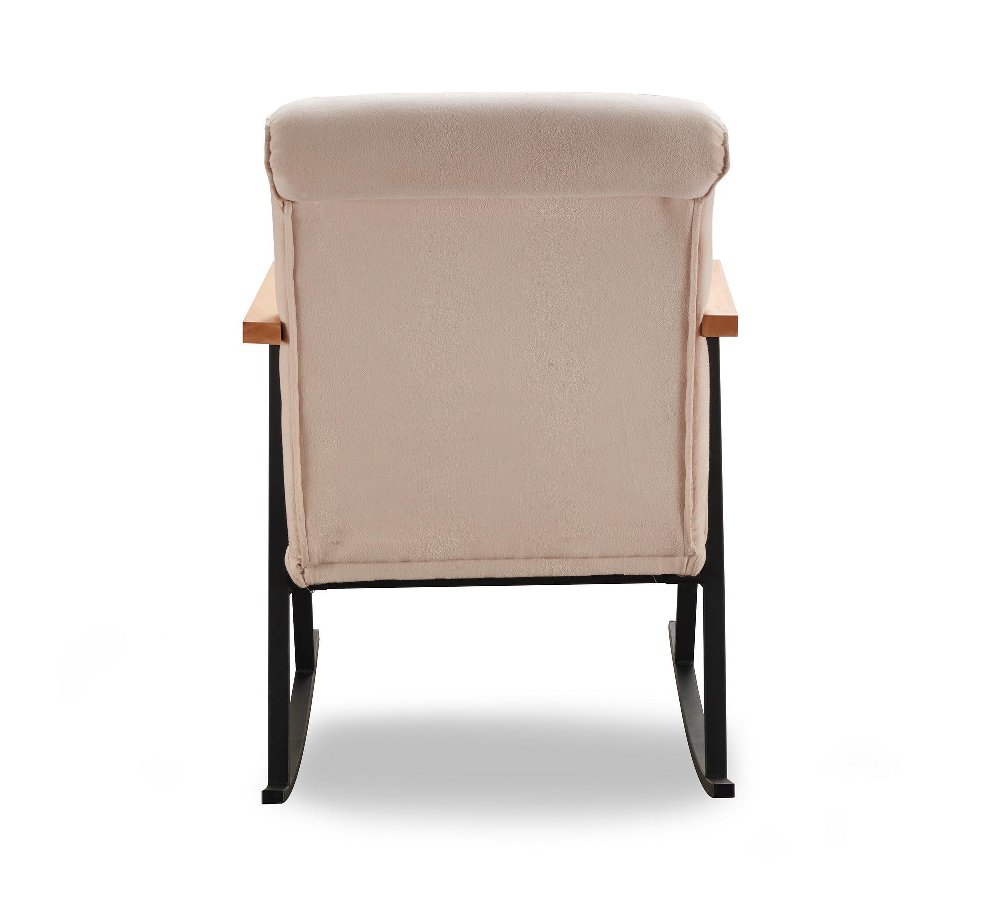 Yoka Schaukelstuhl Textil Creme 3