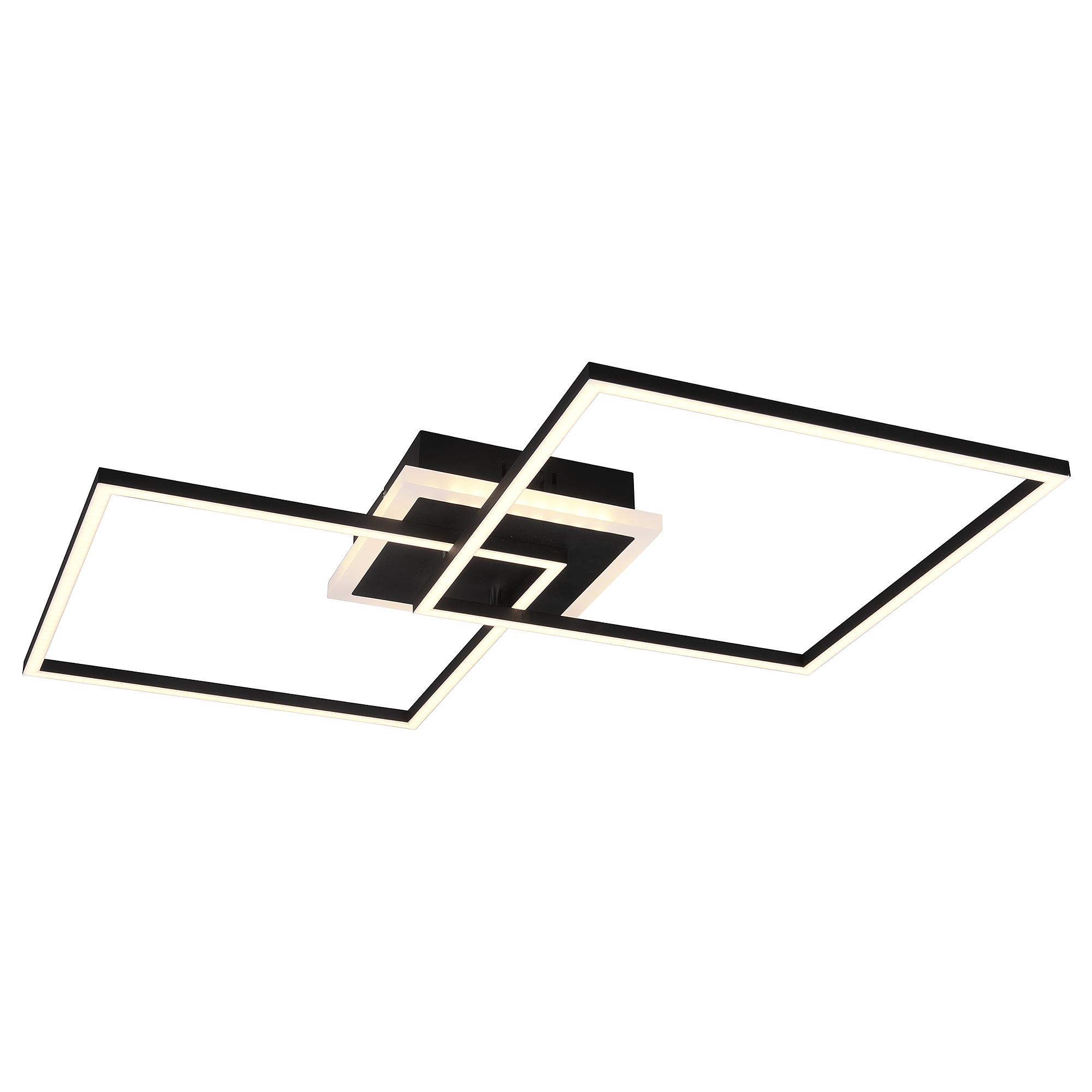 Arribo LED-Deckenleuchte Eisen Schwarz 1-flammig 0