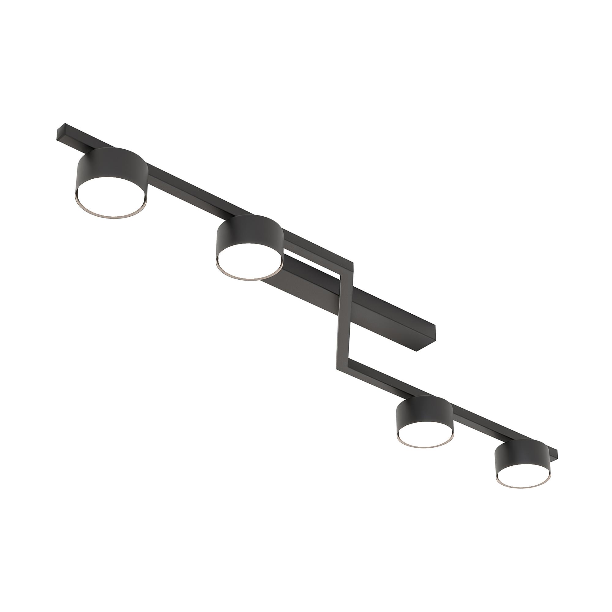 Ceiling Light Skan 4-Light Steel Black 4