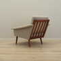 Vintage Sessel Teakholz Textil Grau 1970er Jahre 4