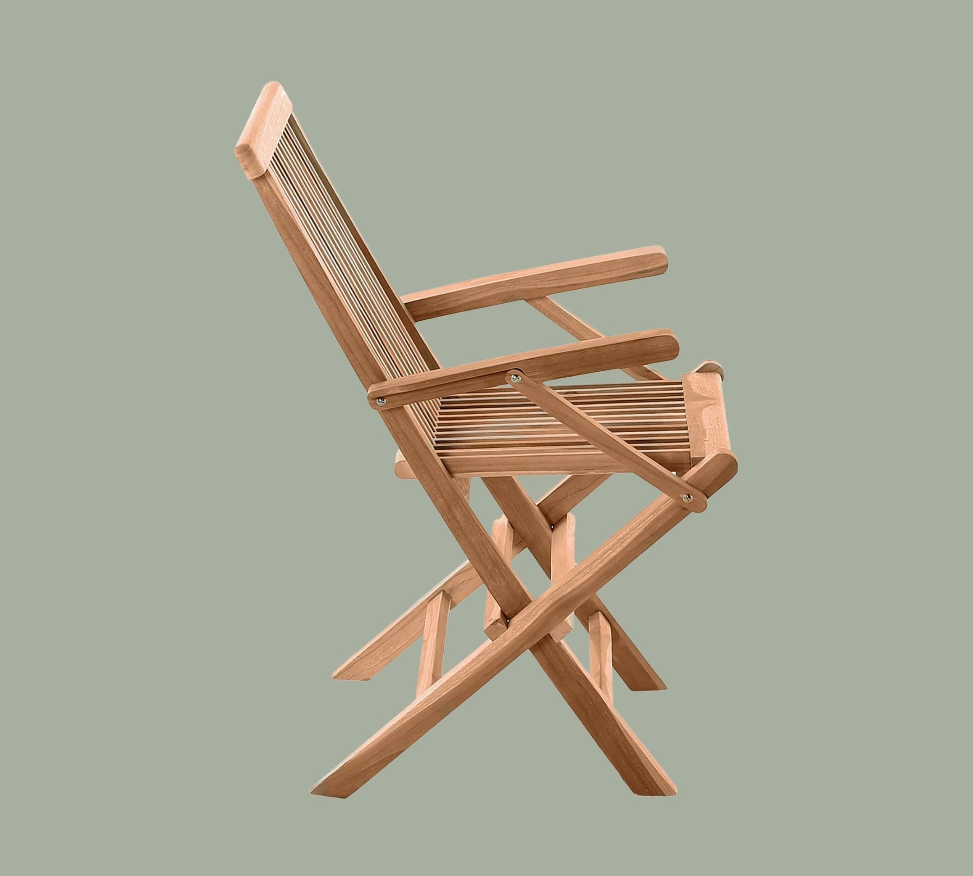 2x Klappstuhl Teakholz Hellbraun 1