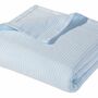 Weiche Babydecke Waffelpiqué 100% Baumwolle Hellblau 0