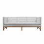 Vintage Sofa 3-seater Oak wood Textile Gray 1970s 0