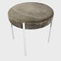 Series 430 Hocker Samt Taupe 1