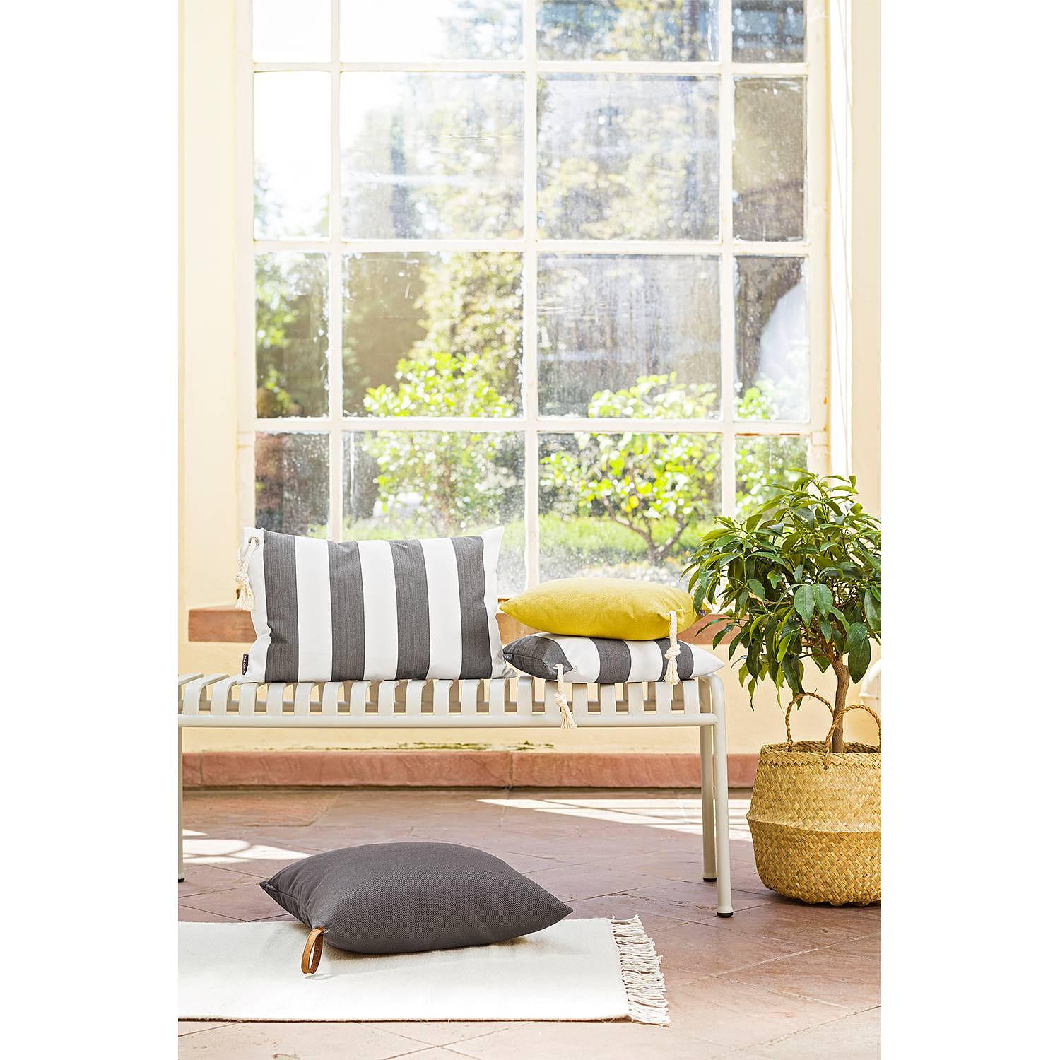 Cushion cover Santorin Polyacrylic Taupe White 60 x 40 cm 2