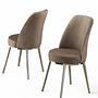 2x Pefa Chair Set Cappuccino and Chrome 2