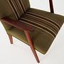 Vintage Stuhl Teakholz Textil Grün 1960er Jahre 13