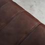 Sofa Leder Braun 1970er Jahre 14