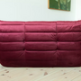 Togo Sofa 2-Sitzer Samt Burgundrot 4