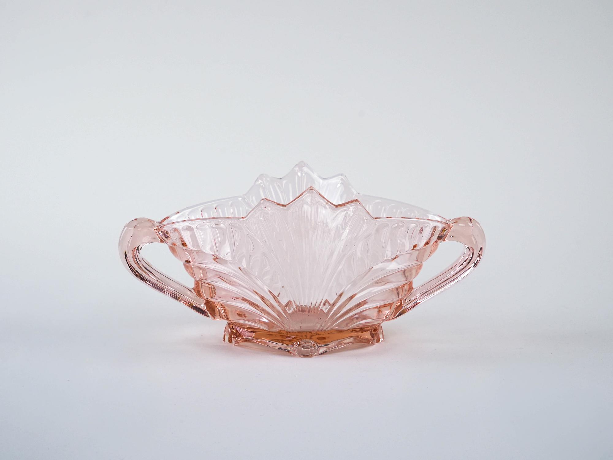 Glass bowl Pink 1970s 5