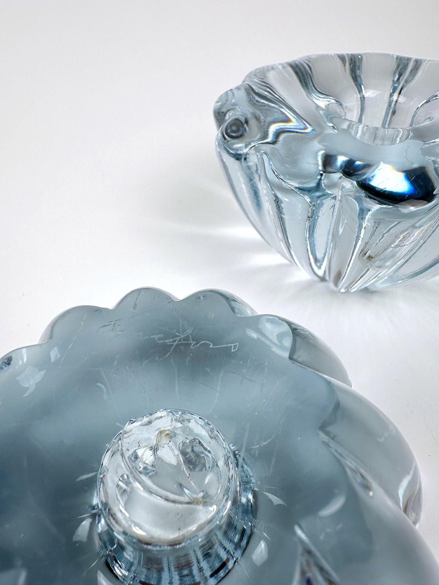 2x Vintage Kerzenhalter Kristall 3