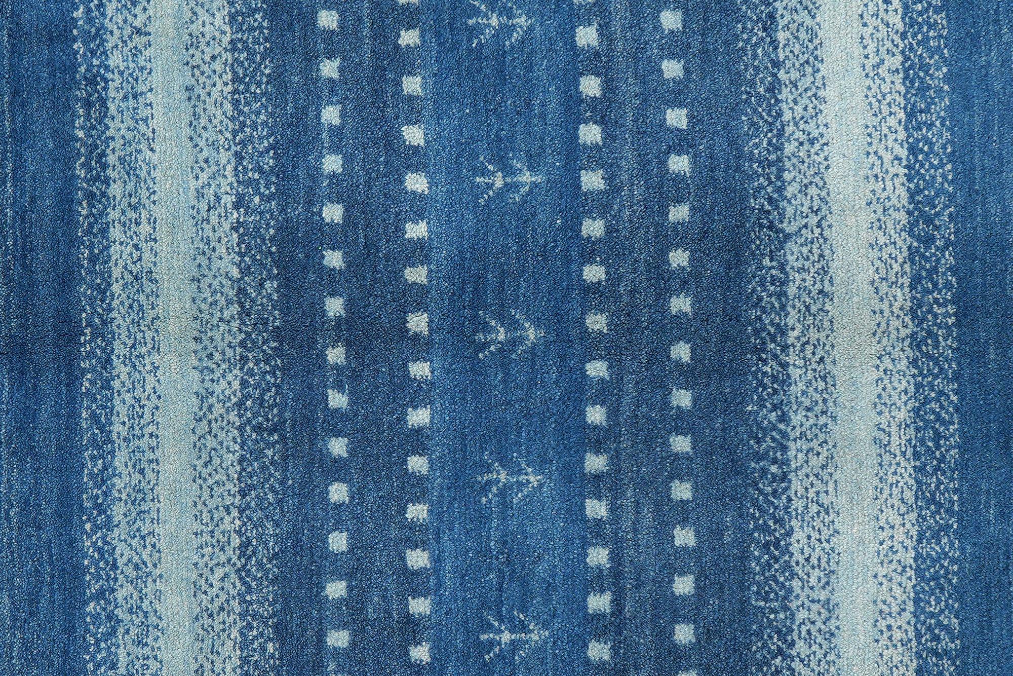 Gabbeh Traditional Rug Wool Blue 4