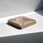 Vintage ashtray travertine beige 1970s 0