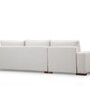 Modern sofa chaise lounge left white 7