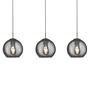 Pendelleuchte Pendants Rauchglas Stahl Grau 0