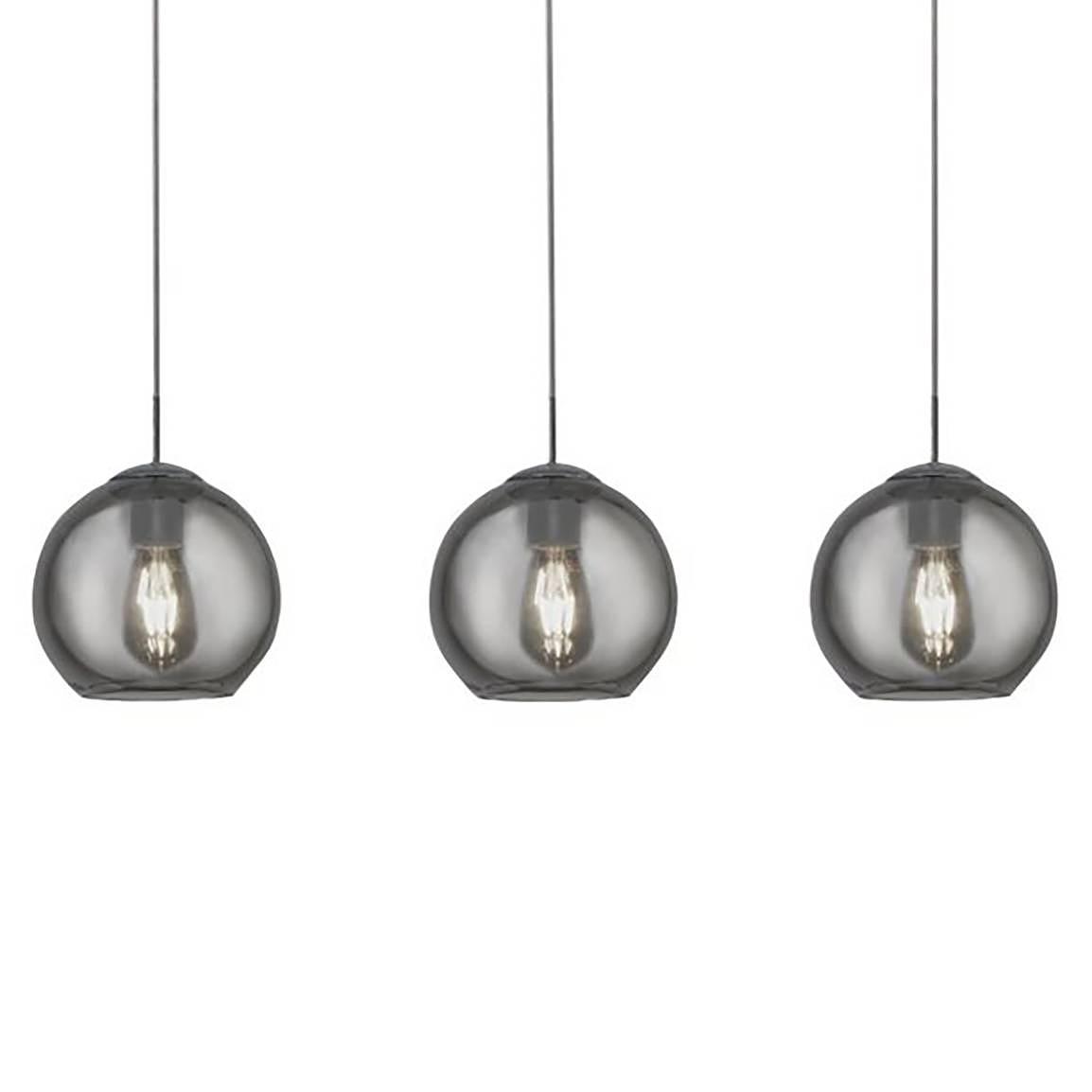 Pendelleuchte Pendants Rauchglas Stahl Grau 0