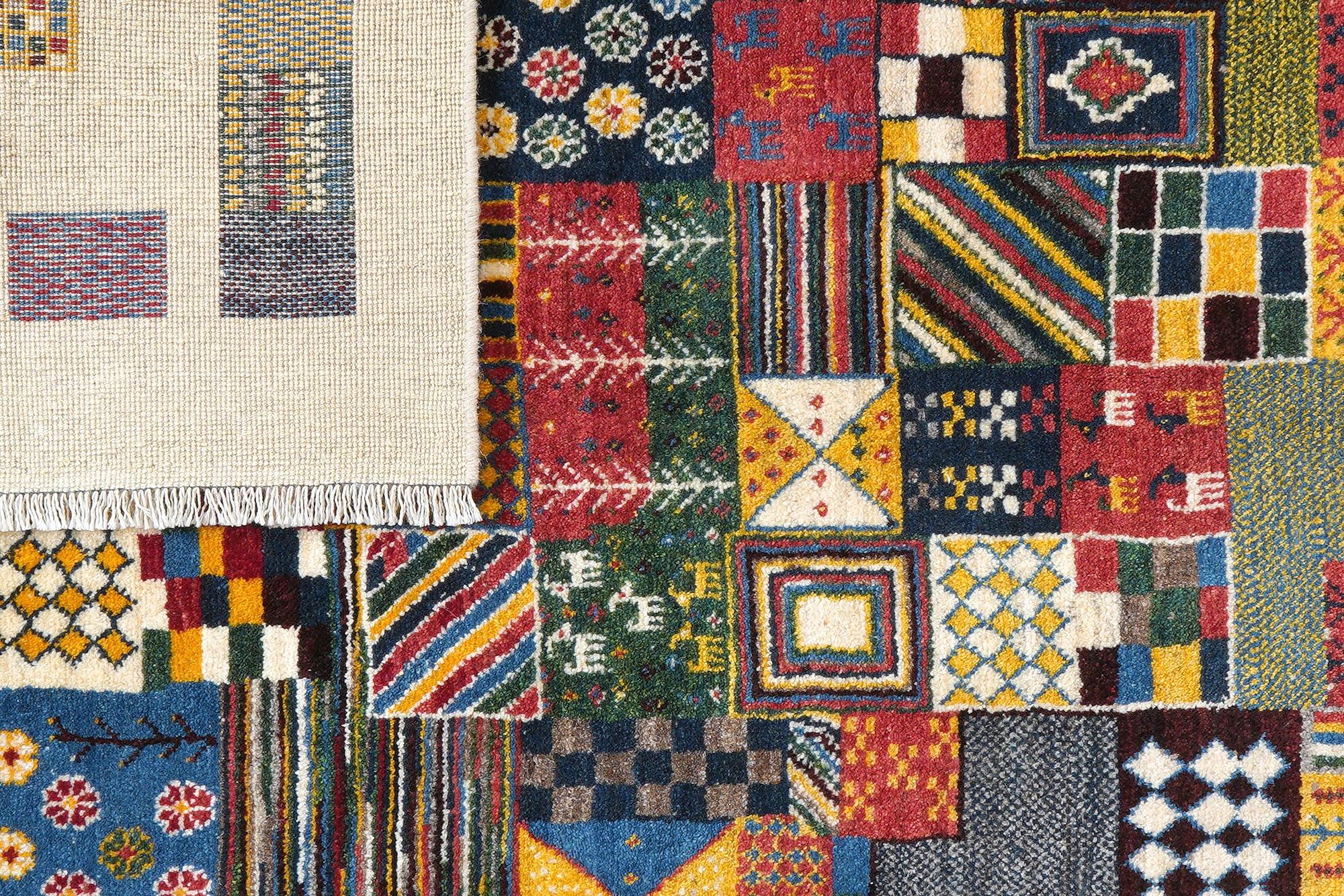 Rizbaf Gabbeh-Teppich Wolle Mehrfarbig 5