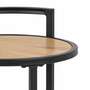 Beistelltisch Wildeiche Dekor Metall Braun 3