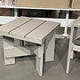 Set Crate Lounge Chair + Crate Low Table Holz Grau 2