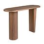 Oval console table walnut 0